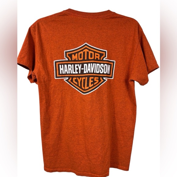 Harley Davidson orange tshirt, M, Moto, Biker, Classic Collectible - Picture 5 of 6